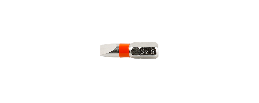 Slotted screwdriver head